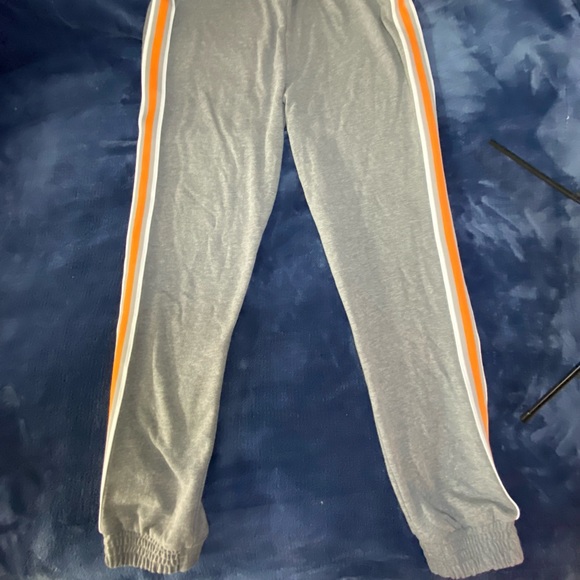 Orange Striped Grey Sweats - Picture 3 of 5